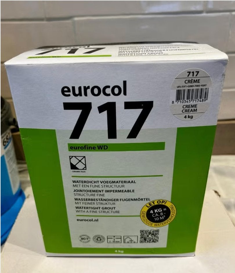 Gratis Eurocol 717 EUROFINE WD7 creme (voegmiddel) ca. 2 kg, Doe-het-zelf en Verbouw, Ophalen, Overige materialen, Gebruikt, Wandtegels