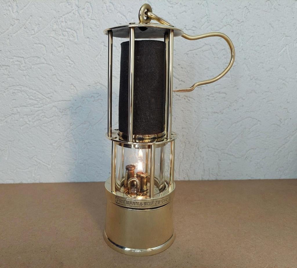 Mijnlamp mijnwerkerslamp mijnbouw Friemann en Wolf type 400, Ophalen of Verzenden