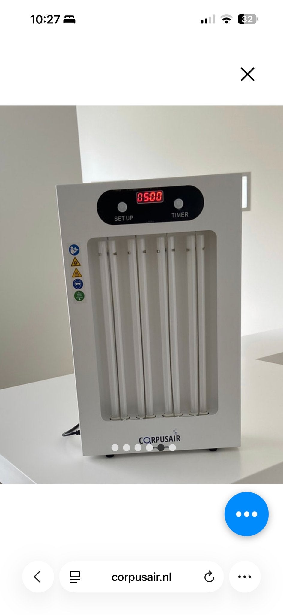 Corpusair Vitamine D3-lamp - Versterkt immuunsysteem, Ophalen of Verzenden, Zo goed als nieuw, Gezichtsbruiner, Minder dan 10 lampen