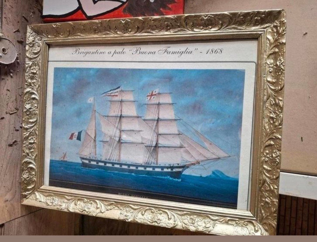 Brigantino a palo "Buona Famiglia" - 1868, Ophalen, Maritiem / water, Achter glas, Klassiek