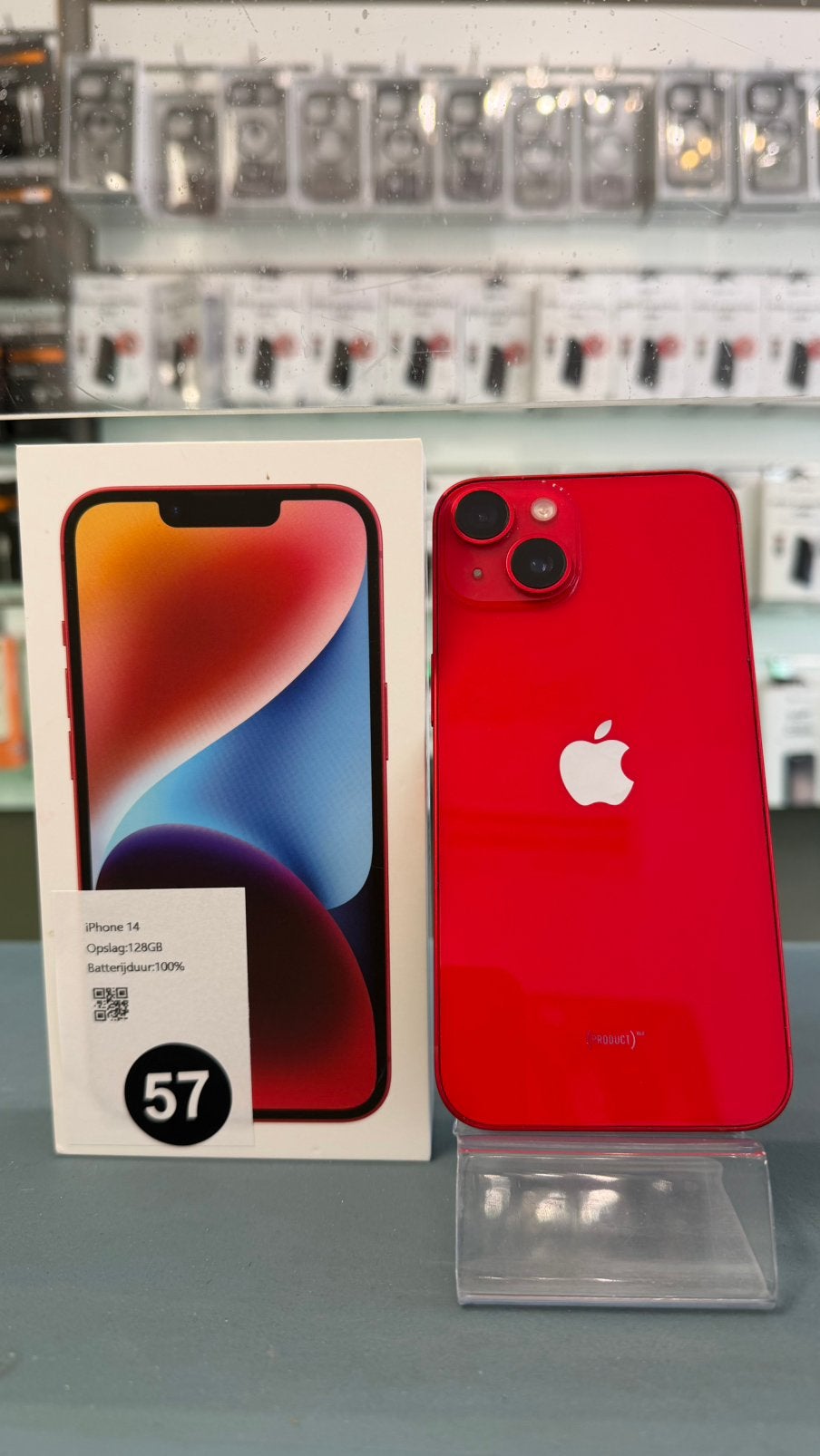 iPhone 14 Rood 128GB Zo goed als nieuw (57), Ophalen, Apple, Zo goed als nieuw, Apple