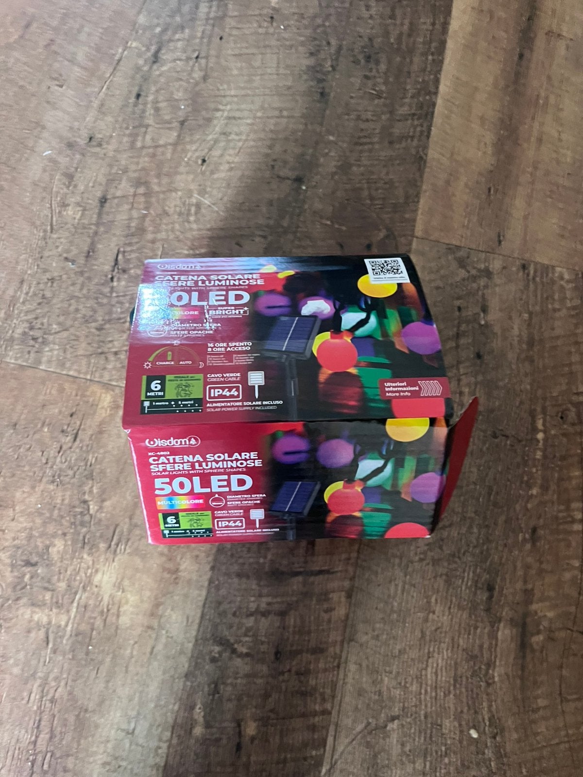 Solar lichtslinger 50 LED bollen multicolor –Wisdom XC-4802, Zonne-energie, Minder dan 50 watt, Ophalen of Verzenden, Zo goed als nieuw