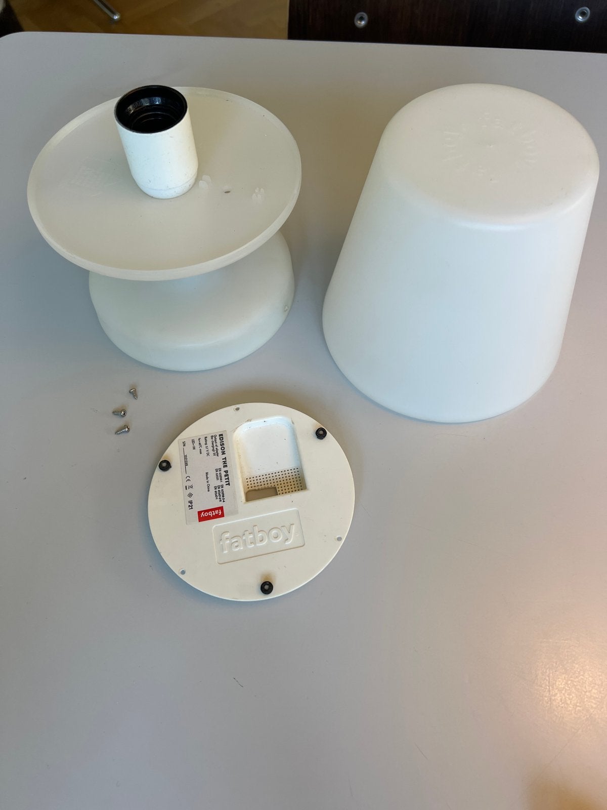 Fatboy Edison the Petit - defecte accu, Huis en Inrichting, Lampen | Tafellampen, Ophalen of Verzenden, Gebruikt, Kunststof