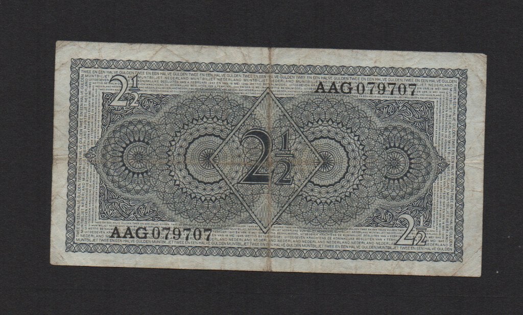 2½ Gulden Bankbiljet 1949 3-letter serie Zeer Fraai, Ophalen of Verzenden, 2½ gulden, Los biljet