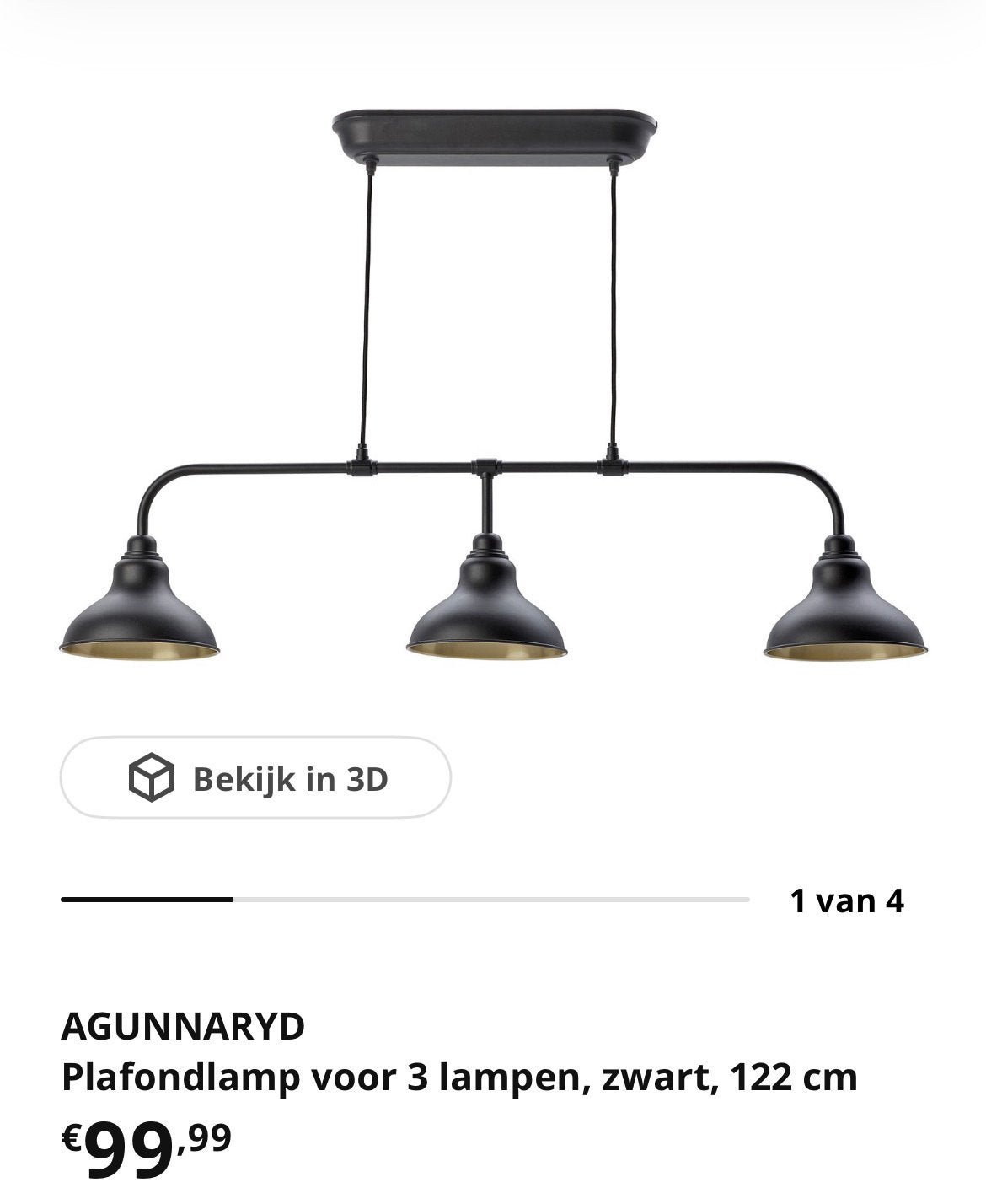 Hanglamp zwart retro, Ophalen, Zo goed als nieuw