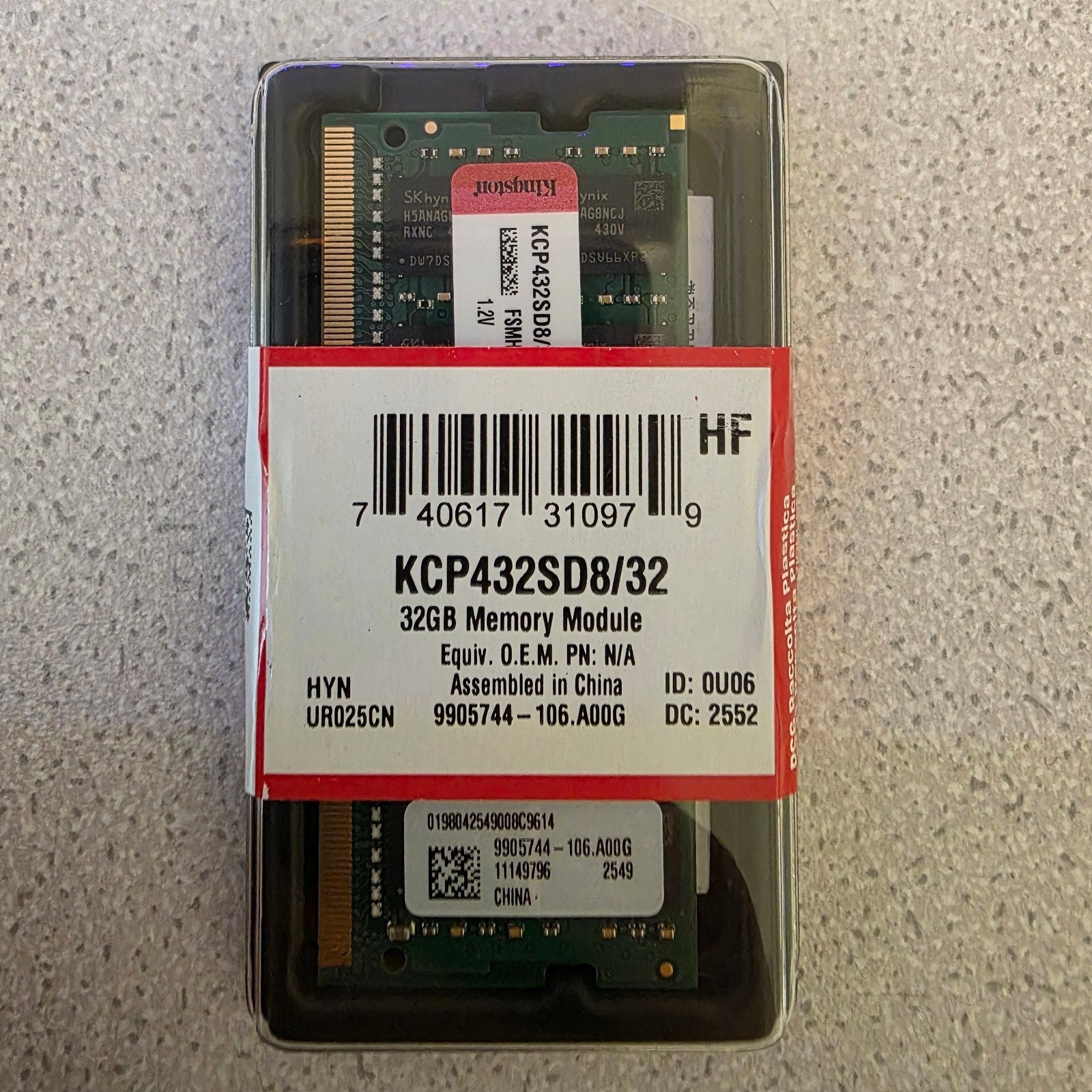 Nieuw Kingston 32GB DDR4 3200MHz SODIMM Laptop RAM KCP432SD8, 32 GB, DDR4, Nieuw, Ophalen of Verzenden
