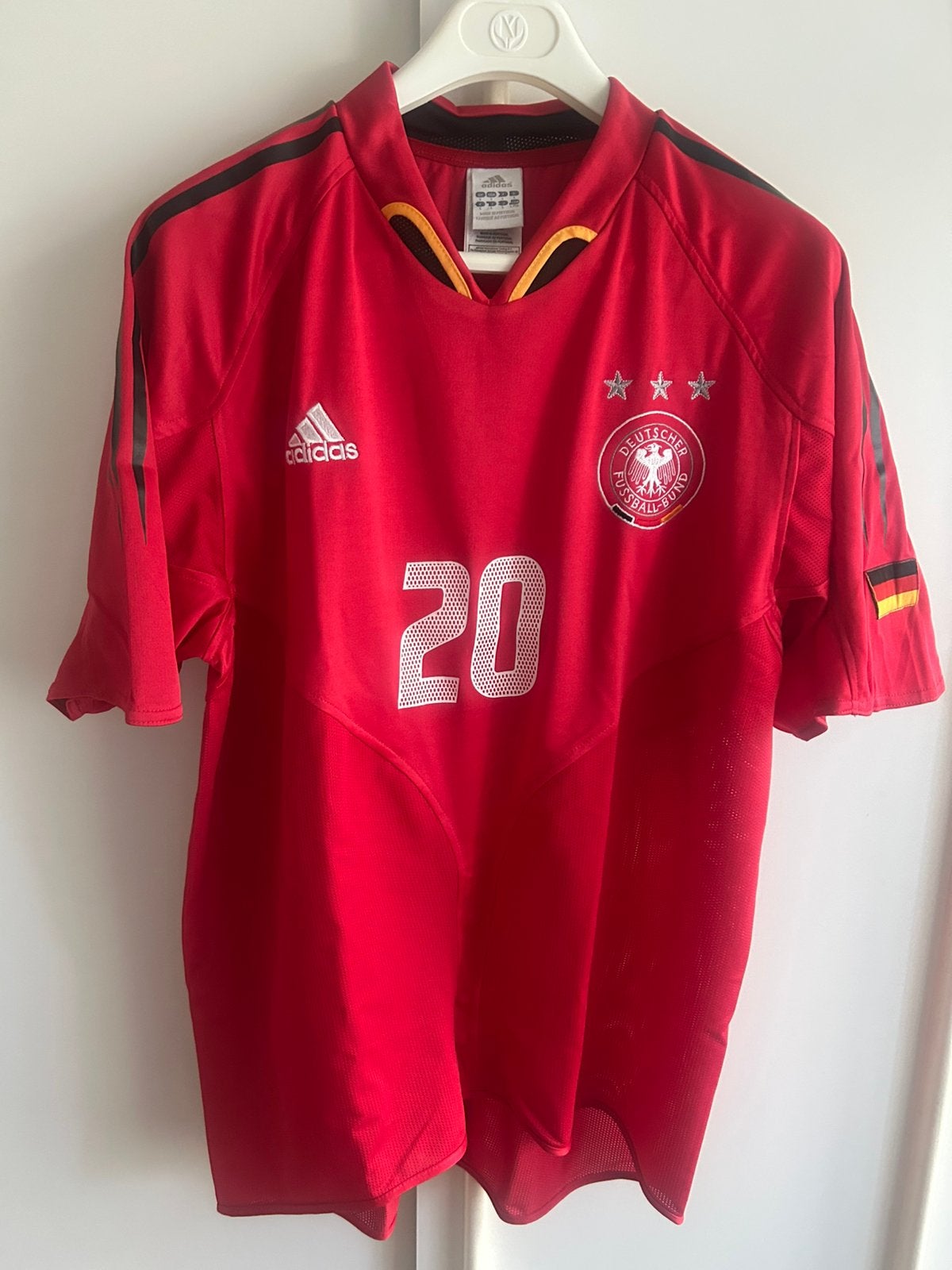 Vintage voetbalshirt voetbal shirt Duitsland Podolski 04-06, Maat L, Ophalen of Verzenden, Zo goed als nieuw, Shirt