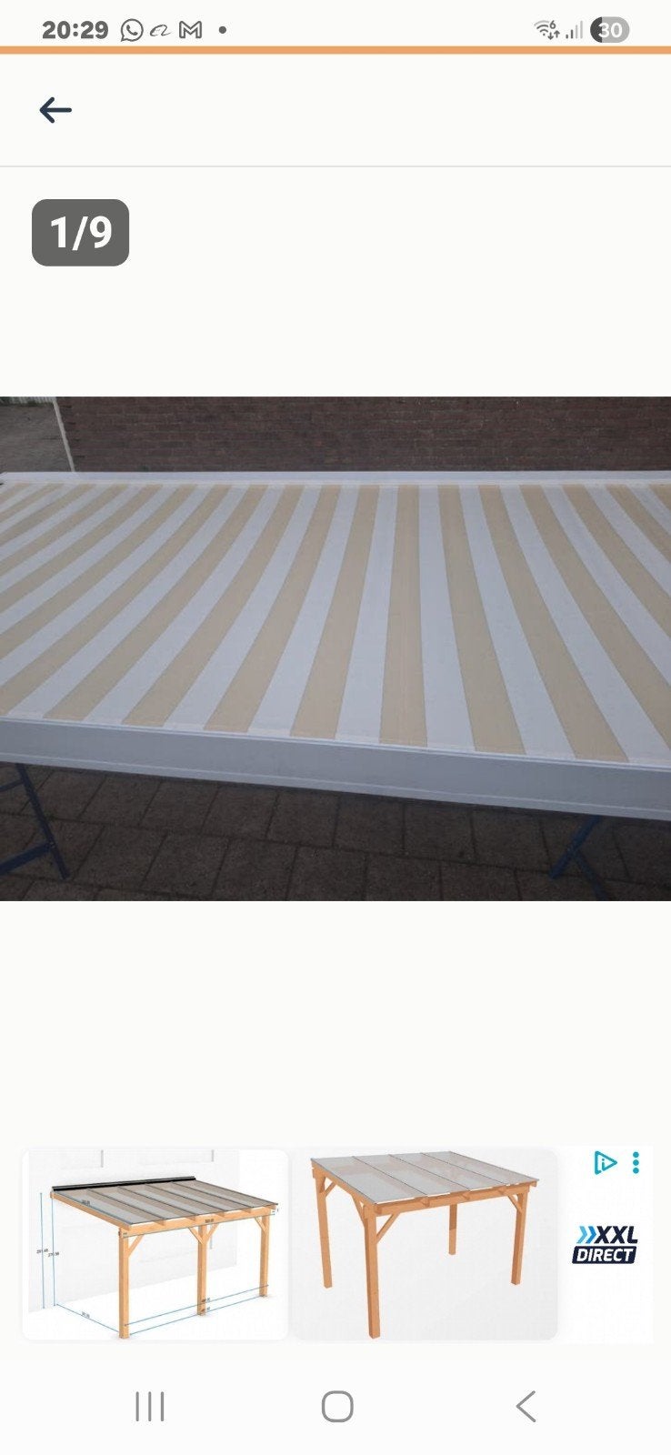 Elektrisch zonnescherm  4.48  met nieuw doek, Tuin en Terras, Ophalen of Verzenden, Nieuw