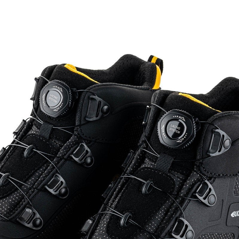 BuckBootz Tradez Wheelz Mid S1PS BOA Werkschoenen Zwart, Werkschoenendeal, Marktplaats@werkschoenendeal.nl, Zwart, Buckbootz