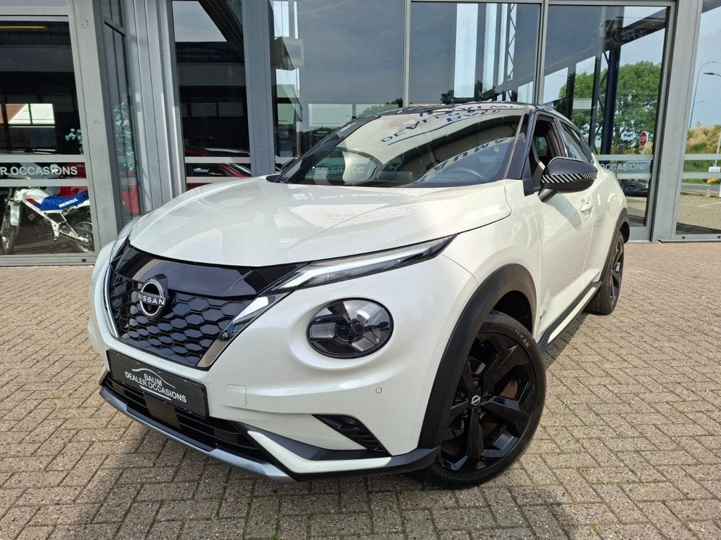 Nissan JUKE 1.6 HYBRIDE PREMIERE EDITION AUTOMAAT LEDER NAVI, Auto's, Nissan, Bedrijf, Juke, ABS, Adaptive Cruise Control, Airbags