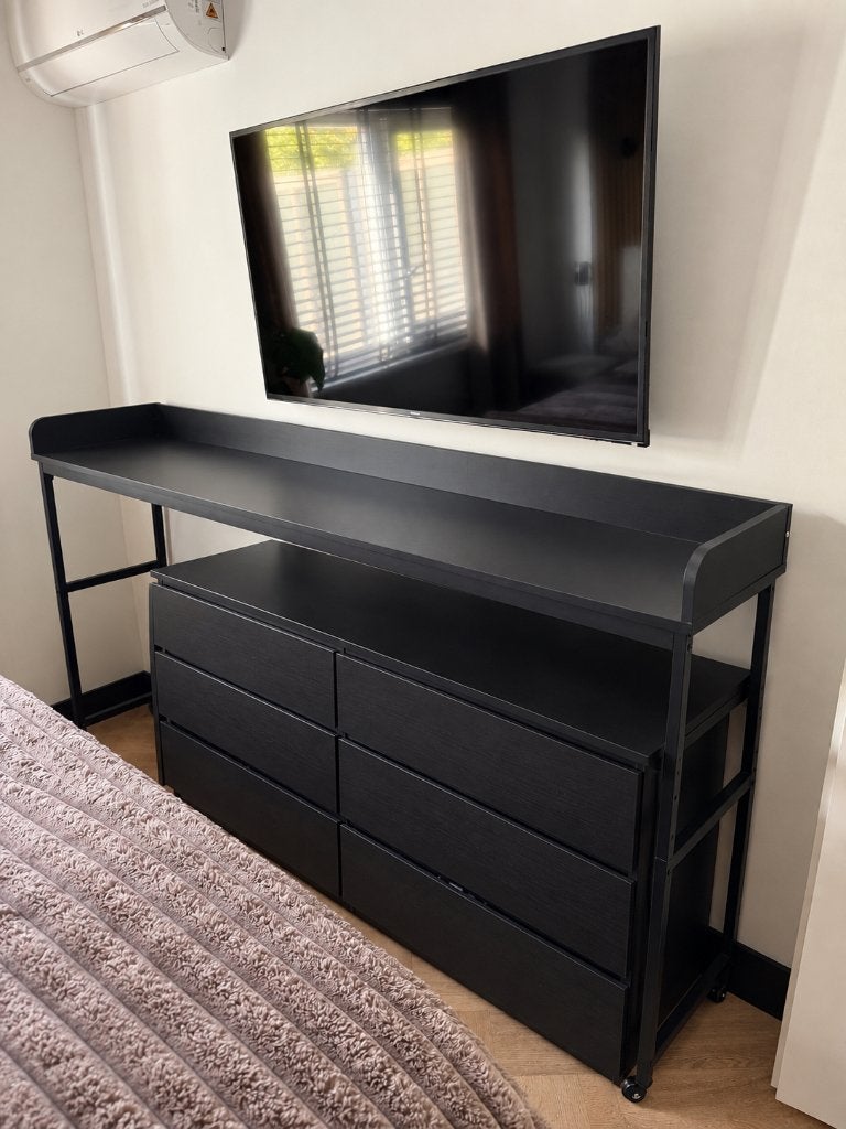 DreamDesk bureau zwart – tafel voor over het bed, Ophalen, Zo goed als nieuw, Zwart