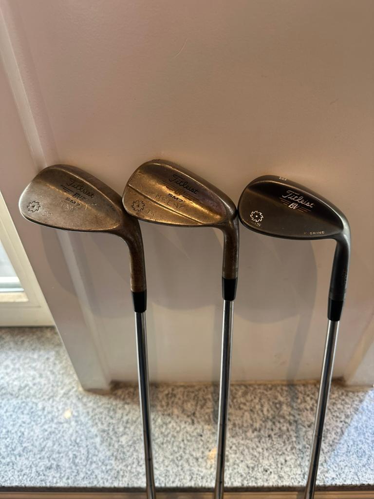 3x Titleist Vokey Wedges – SM7 Miny & Meeny + K Grind 58, Ophalen of Verzenden, Gebruikt, Club