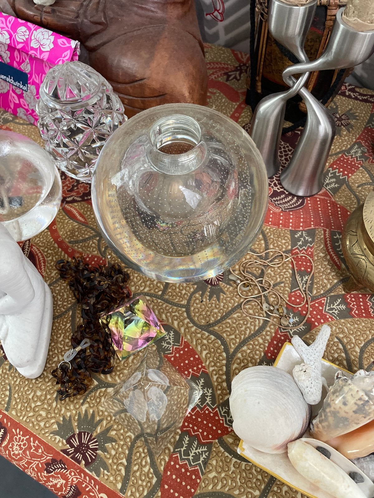 Glazen vaas met bubbels, Ophalen of Verzenden