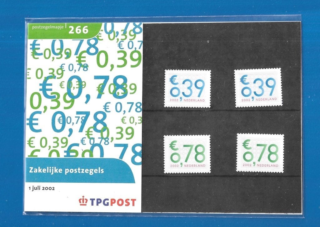Postzegelmapje 266 - Zakelijke postzegels 2002, Verzenden, Na 1940, Postfris