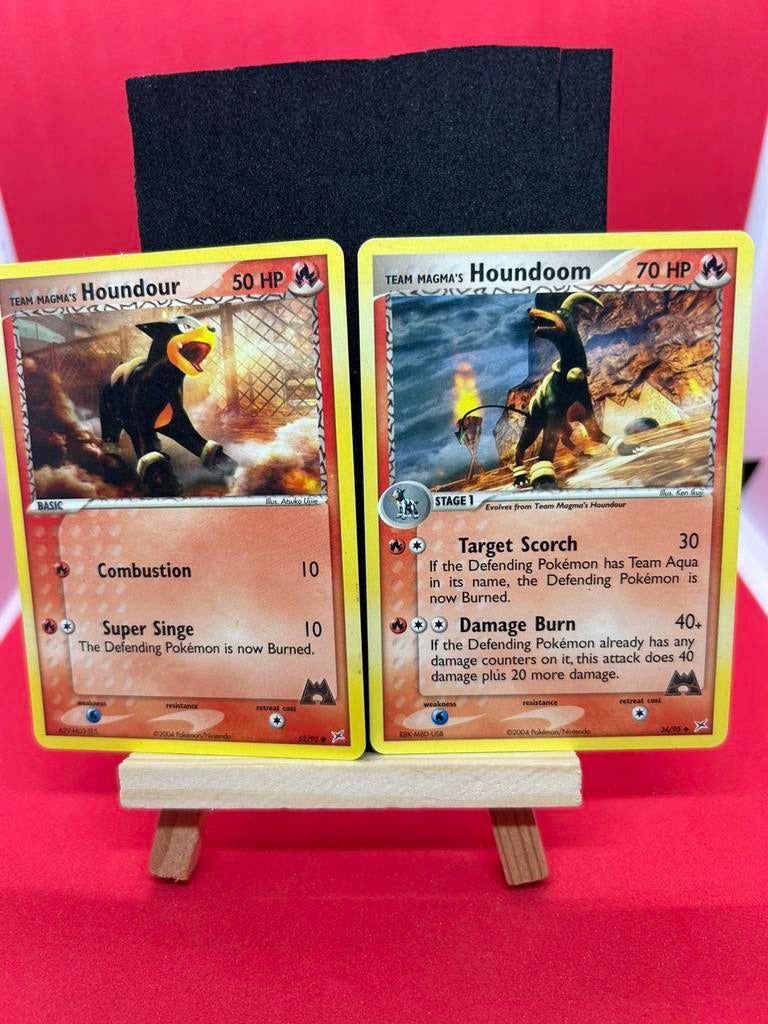 Team Magma Houndour & Houndoom EX Era Lot, Ophalen of Verzenden, Zo goed als nieuw, Meerdere kaarten
