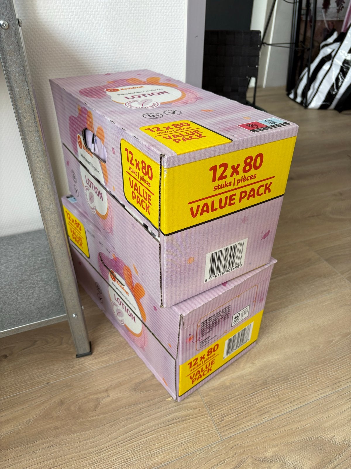 2x Pampers Babydoekjes Lotion Value Pack 12x80 stuks, Ophalen, Nieuw