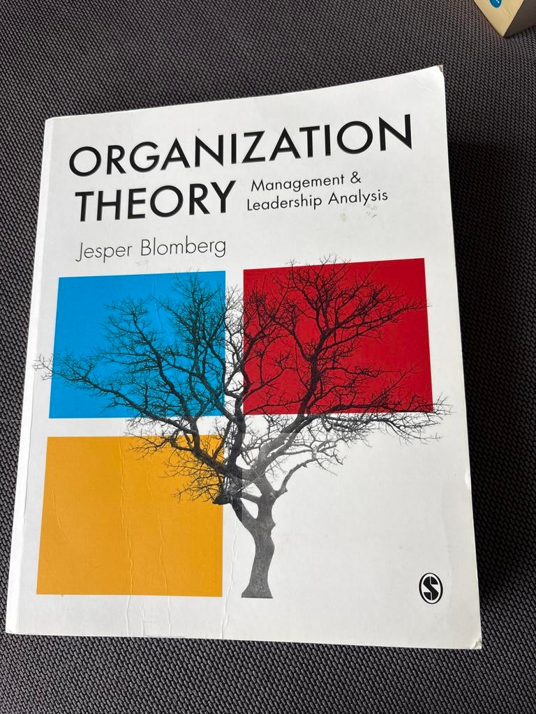 Organization Theory - Management & Leadership Analysis, Boeken, Ophalen of Verzenden, Gelezen, Management