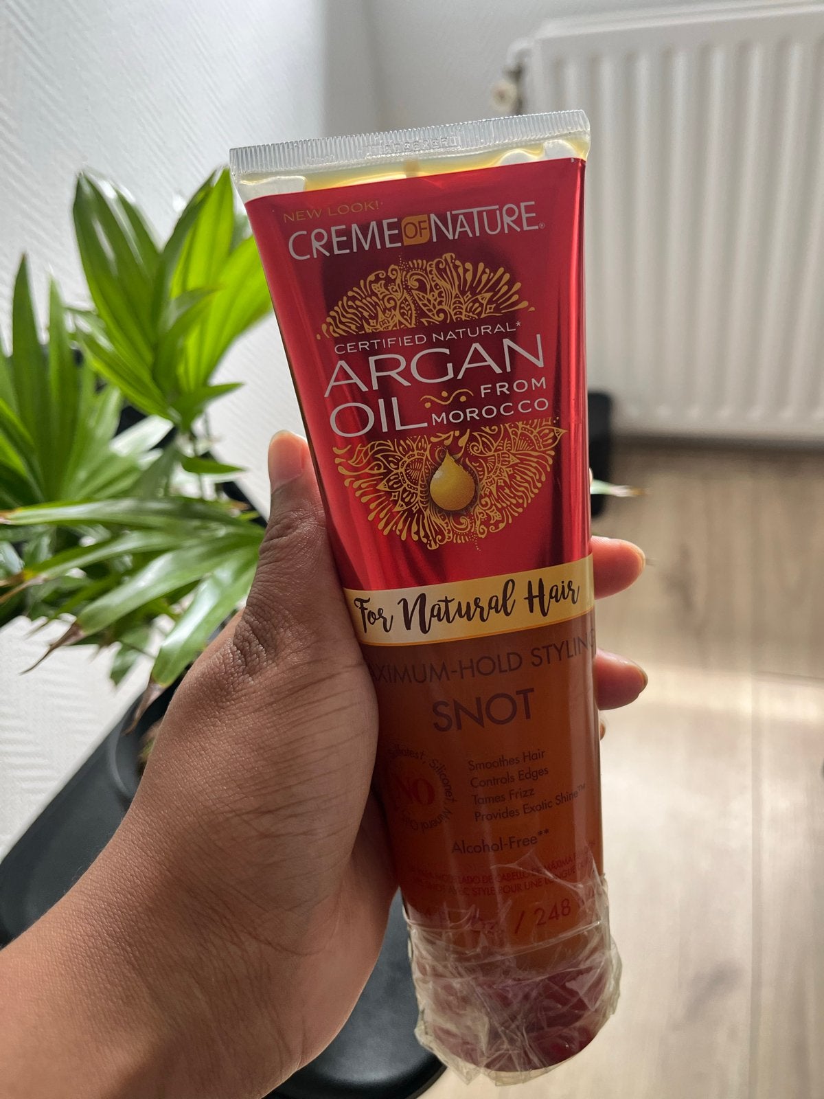 Creme of Nature Argan Oil Styling Snot - Nieuw & Ongeopend, Ophalen of Verzenden, Nieuw, Gel, Wax, Haarlak of Mousse