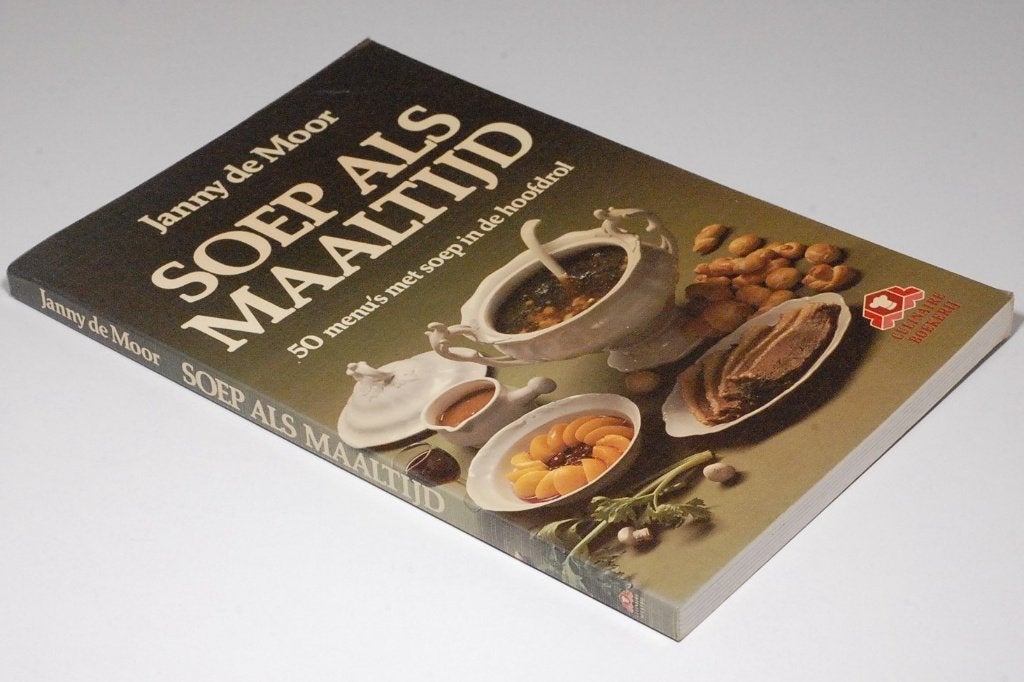 Kookboek Soep als Maaltijd – Janny de Moor (1985), Boeken, Verzenden, Zo goed als nieuw, Voorgerechten en Soepen