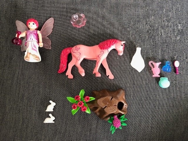 Playmobil 5443 Zorgfee met Eenhoorn Roos incompleet, Ophalen of Verzenden