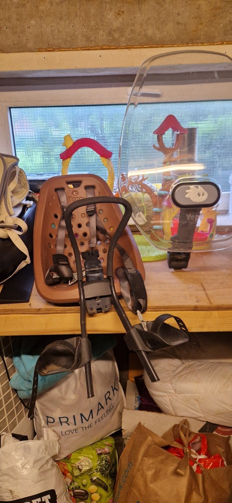 yepp voorzitje fiets, Ophalen