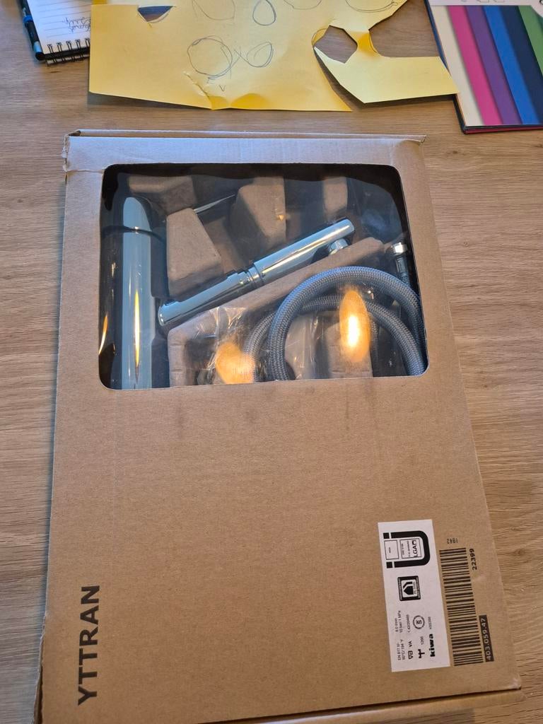 Keukenmengkraan met pannenspoeler nieuw, Ophalen of Verzenden, Nieuw, Chroom, Kraan