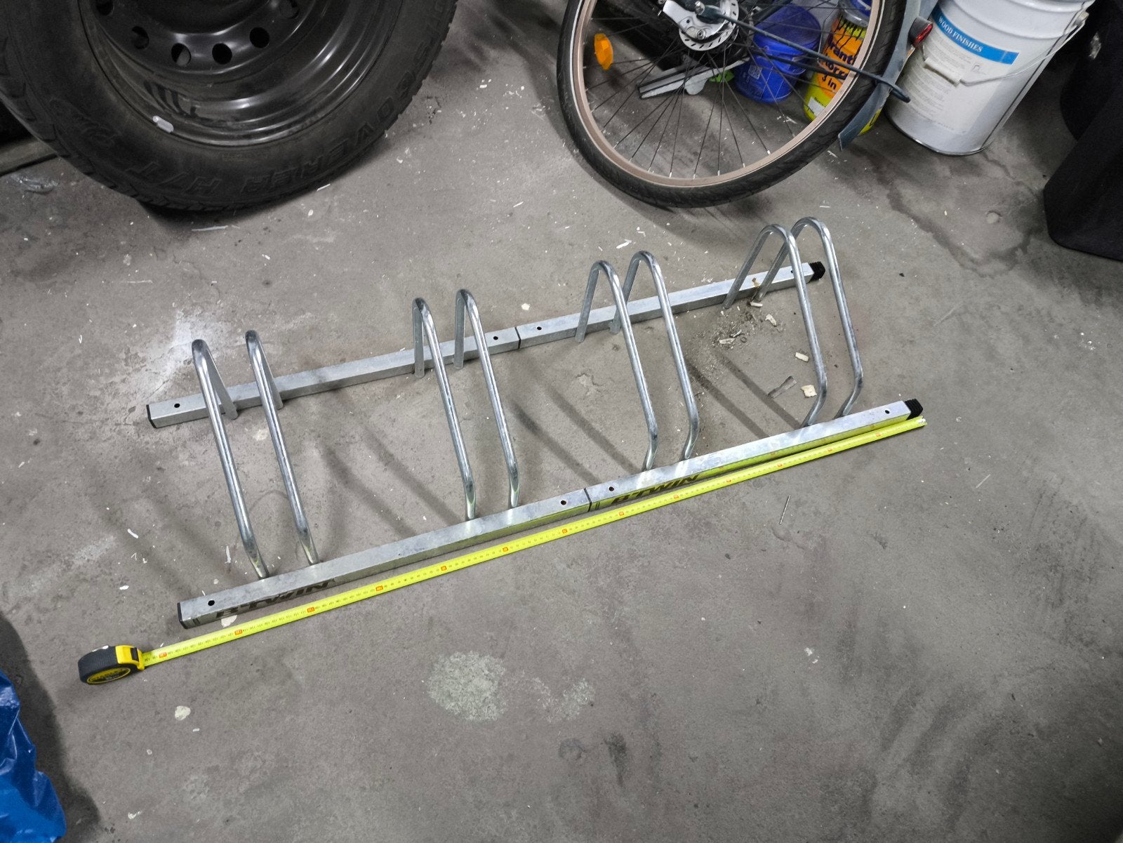 Fietsenrek 2-delig, 125 cm lang, Ophalen of Verzenden, Zo goed als nieuw