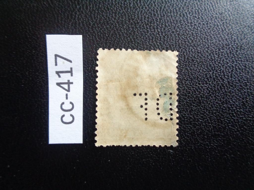 belgie - perfin / rijkswapen schild 1893 (cc-417), Ophalen of Verzenden, Gestempeld