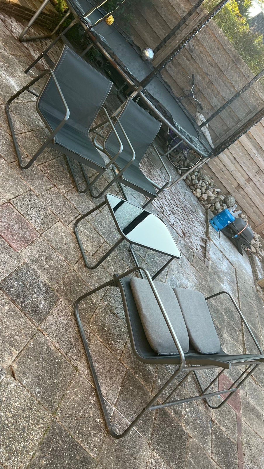 Leuke loungeset, 4 zitplaatsen, Gebruikt, Ophalen of Verzenden, Bank