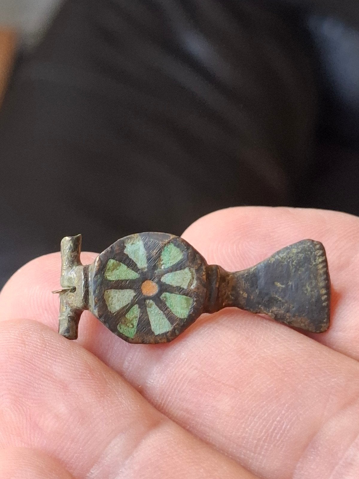 romeinse emaille fibula bodemvondst, Antiek en Kunst, Ophalen of Verzenden