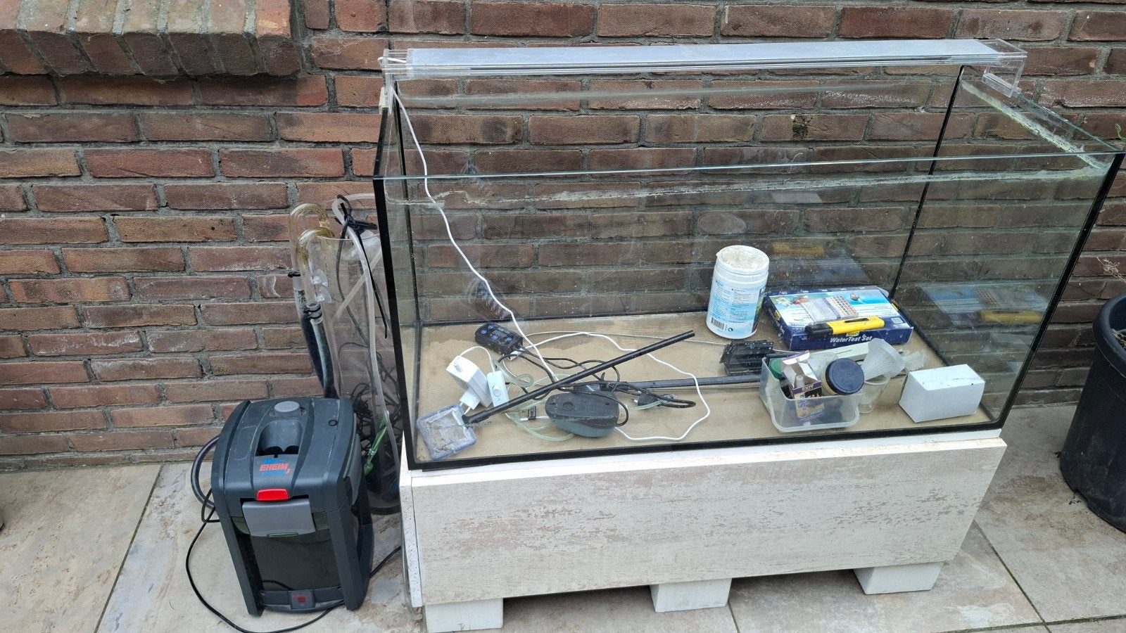 Compleet aquarium 100Lx40Bx50H, Ophalen, Inclusief slangen, Gebruikt, Leeg aquarium
