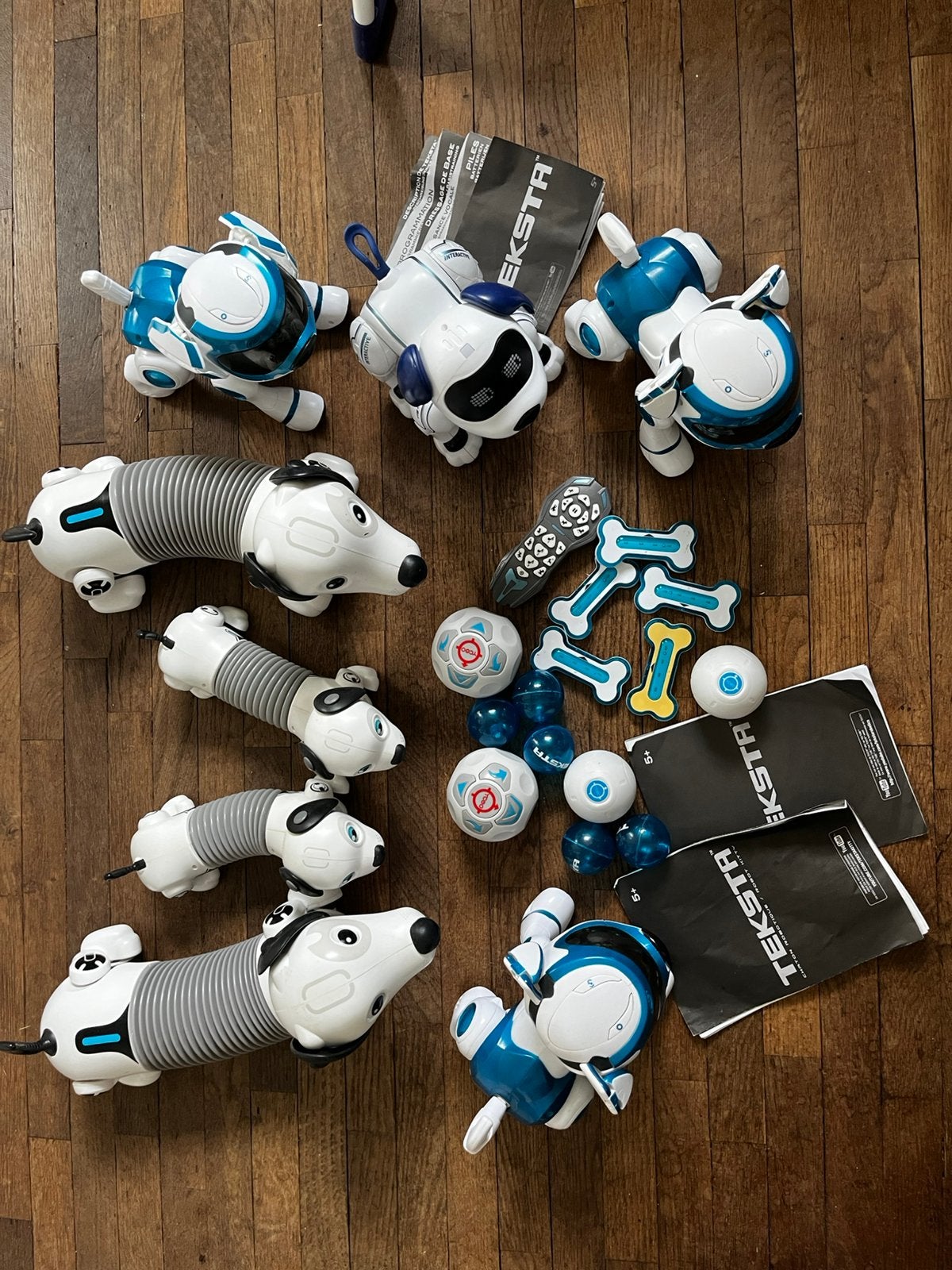 Grote collectie Teksta robothond, robotteckel met pup, Ophalen, Gebruikt, Jongen of Meisje