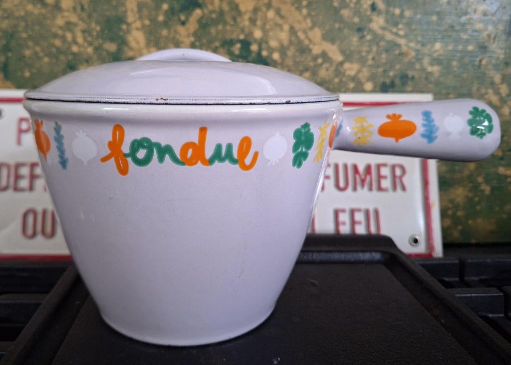 Vintage Le Creuset Fonduepan "Harmonic Blue", Overige materialen, Gebruikt, Inductieplaat, Pot, Bus of Blik