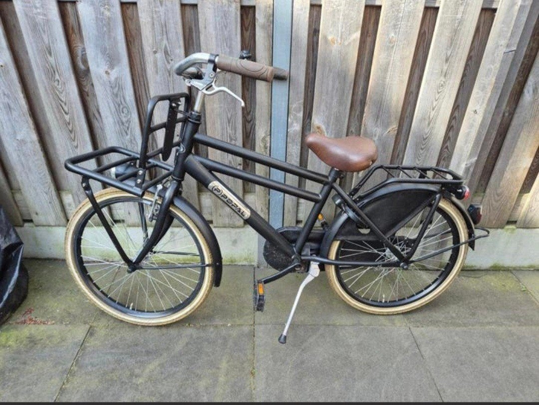 Popal Daily Dutch Transportfiets 22inch - Zwart, Fietsen en Brommers, Fietsen | Dames | Damesfietsen, Terugtraprem, Gebruikt, Versnellingen