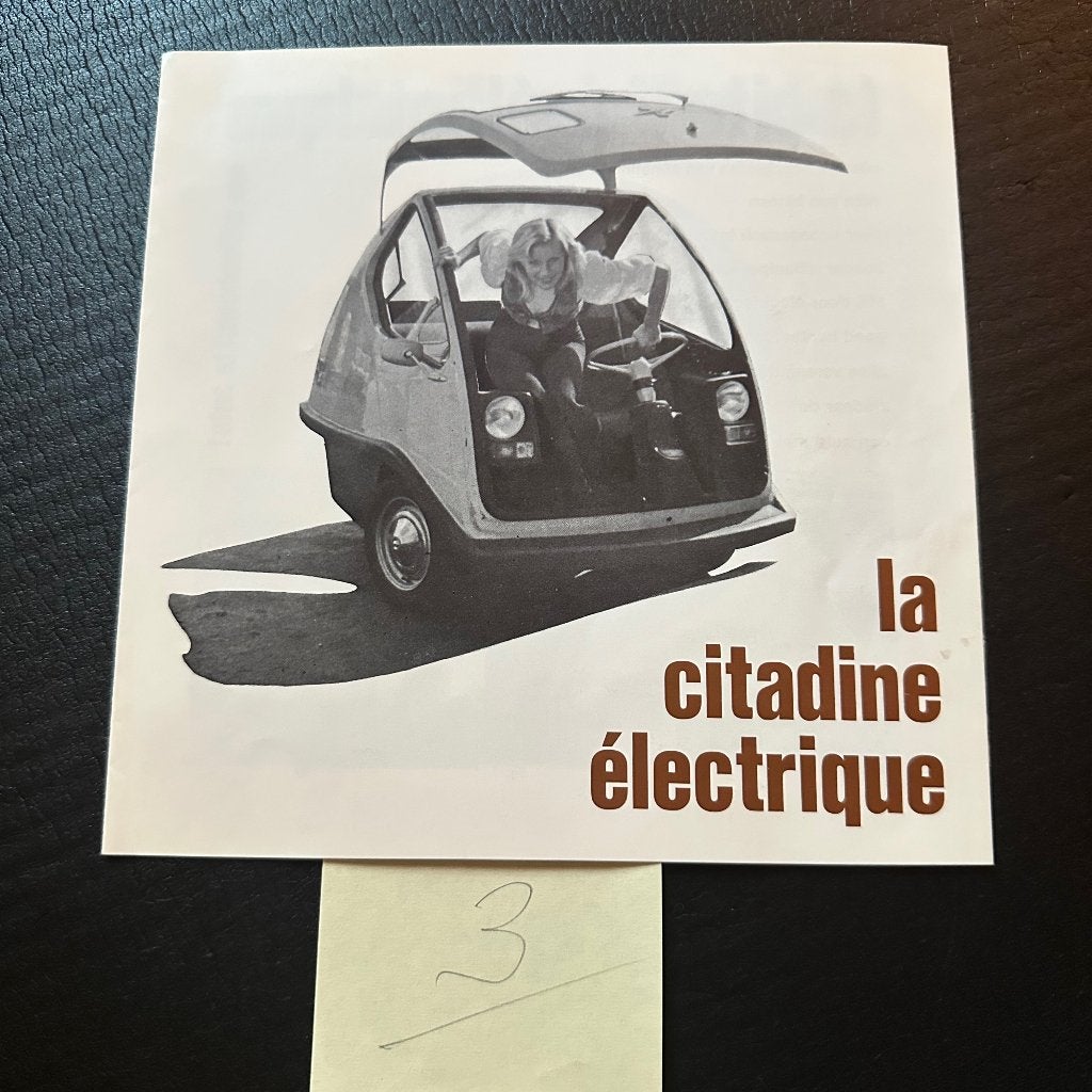 #3) CITADINE Électrique 1972 Elektrische Auto, Verzenden, Gelezen, Folder