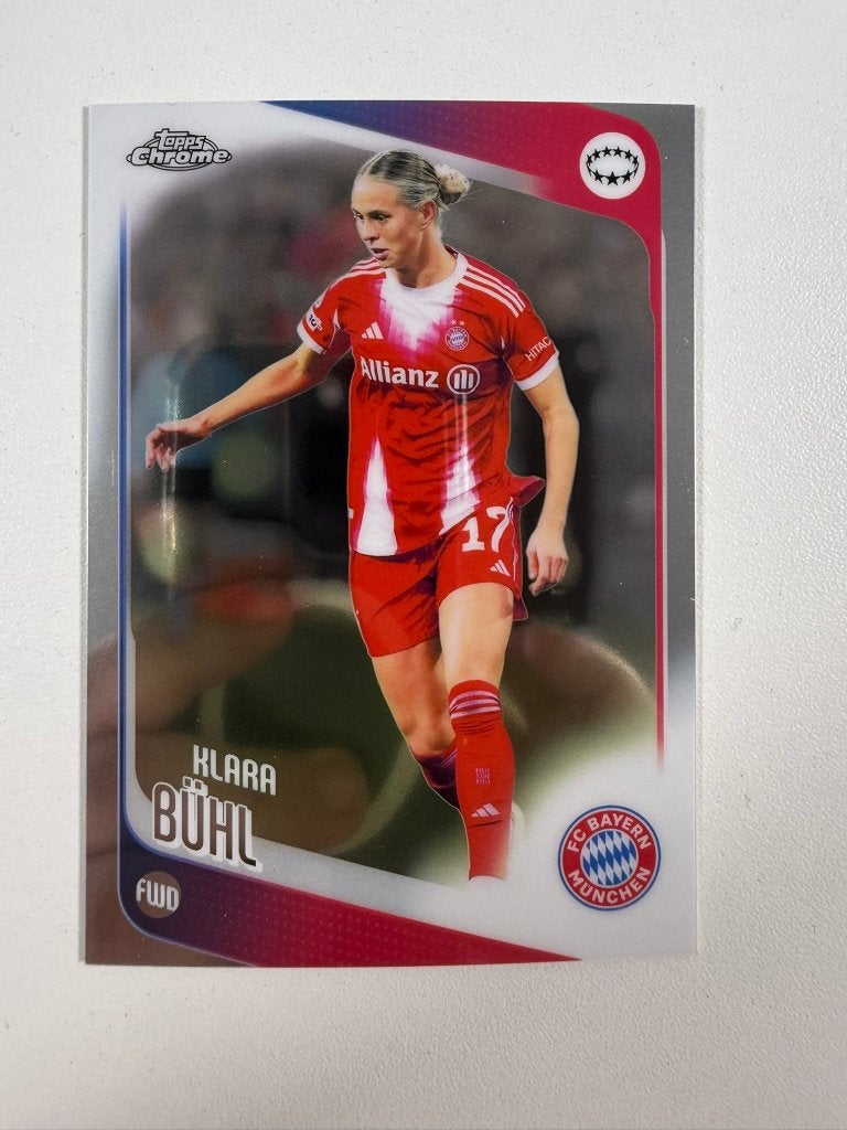 92 Klara Buhl Topps Women's Chrome 2025-26, Verzamelen, Ophalen of Verzenden, Nieuw, Buitenlandse clubs, Poster, Plaatje of Sticker