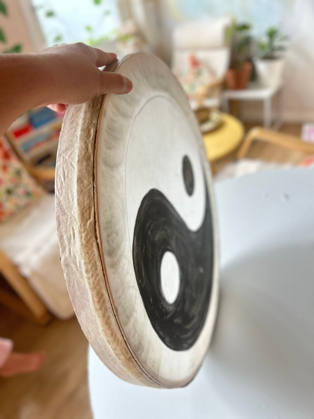 Handgemaakte Yin Yang lijsttrommel, Ophalen of Verzenden, Gebruikt, Trommel