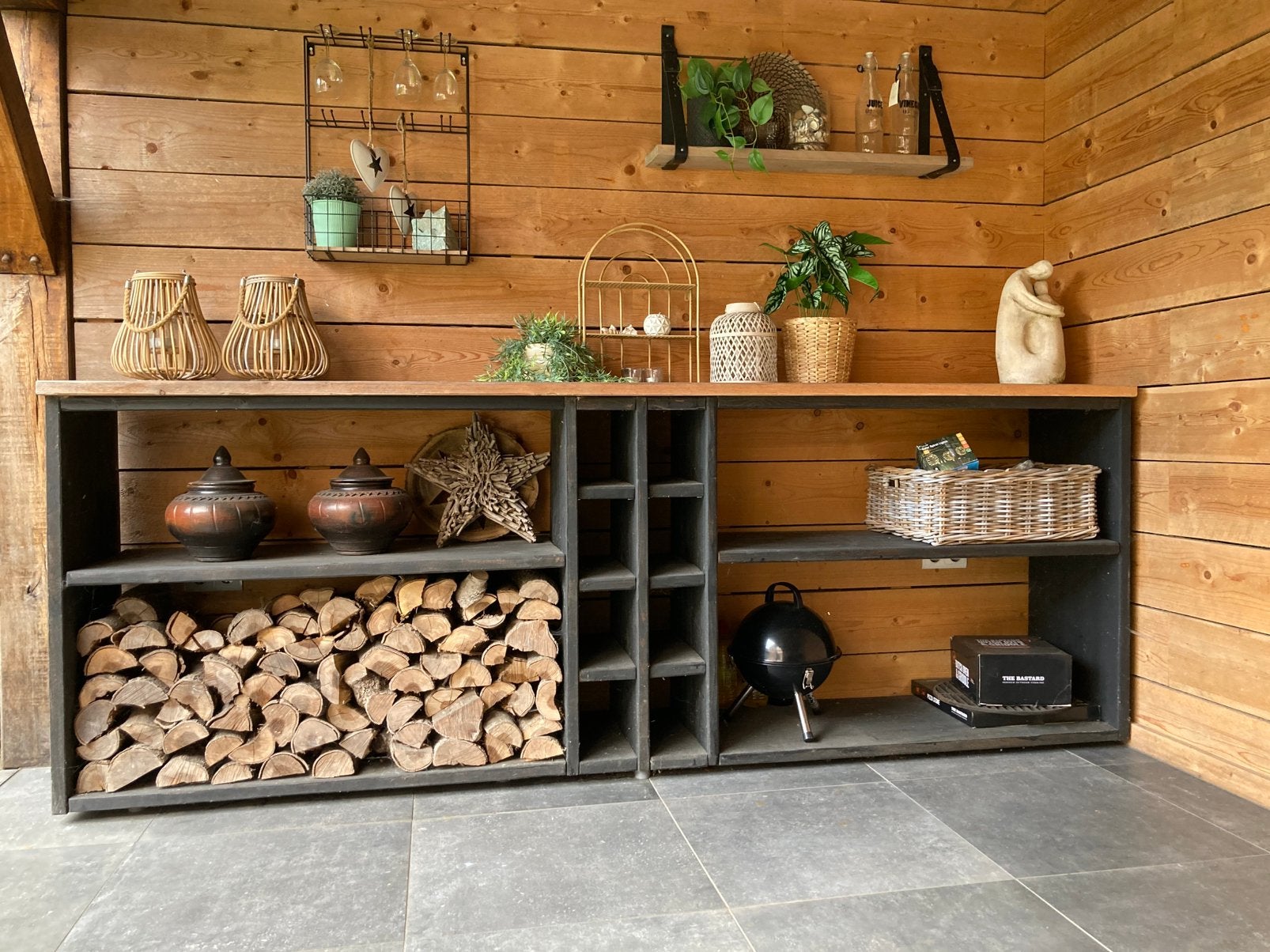 Op maat gemaakte kast steigerhout, Ophalen, Gebruikt, Hout, Overige typen