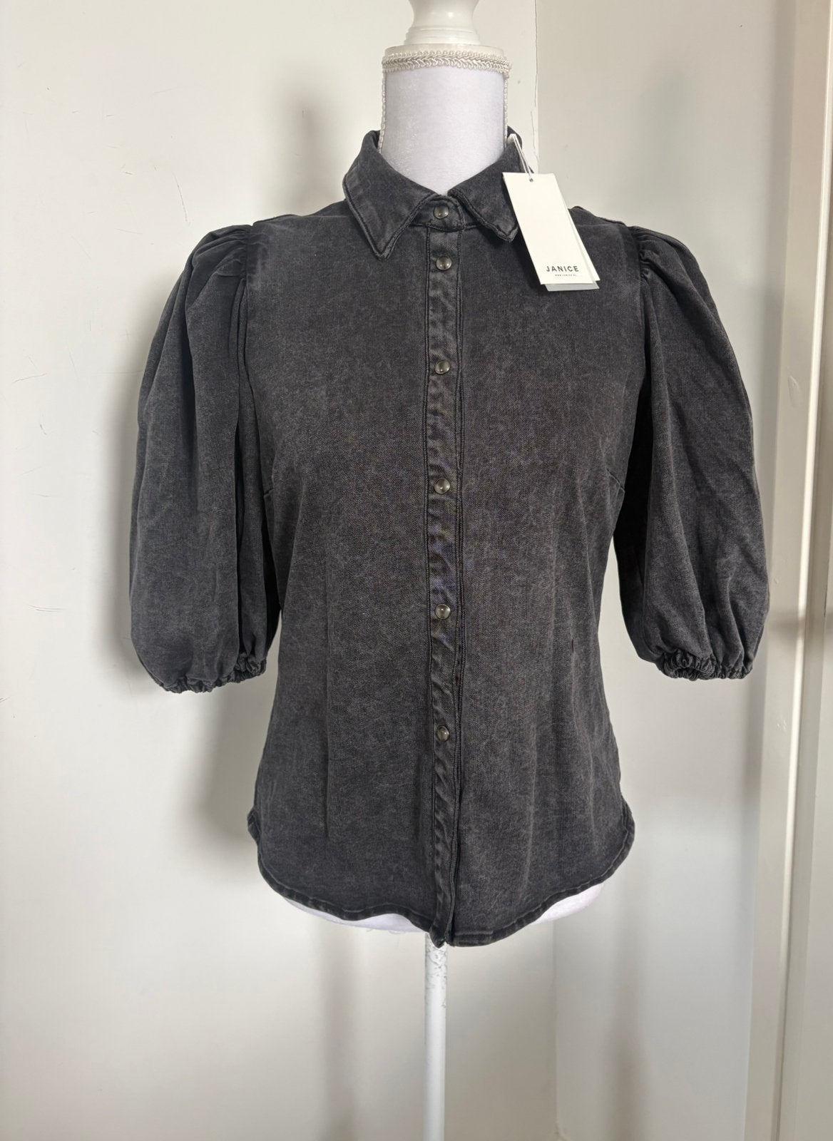 Nieuw met kaartje! Janice LARS denim blouse - maat 38, Ophalen of Verzenden, Nieuw, Maat 38/40 (M), Zwart