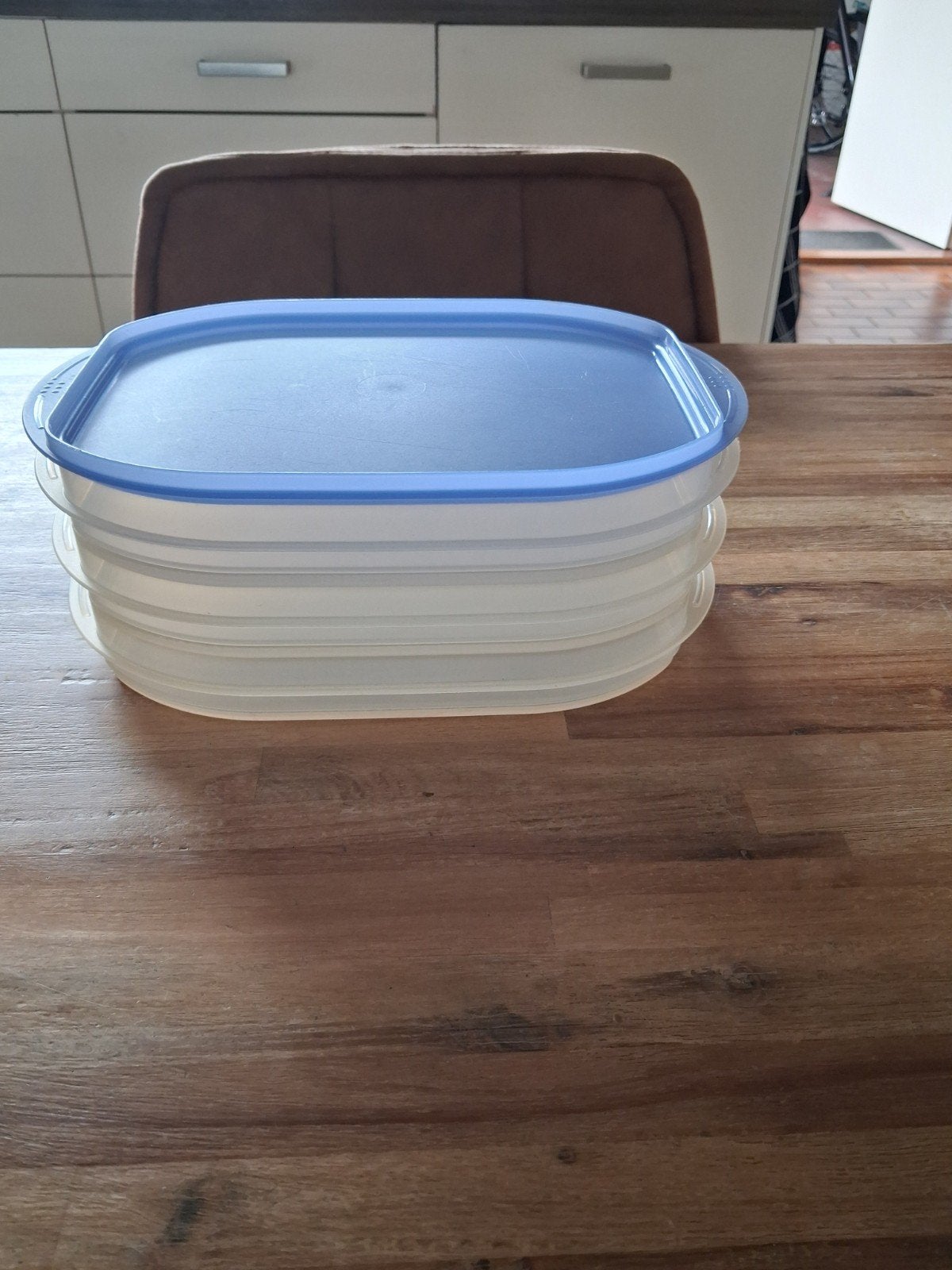 Vleeswaren doos Tupperware, Gebruikt, Bewaardoos, Wit, Luchtdicht