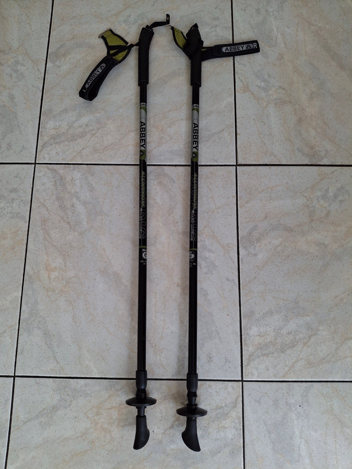 Abbey Nordic Walking Stokken - Aluminium, Ophalen of Verzenden, Zo goed als nieuw, Wandelstok