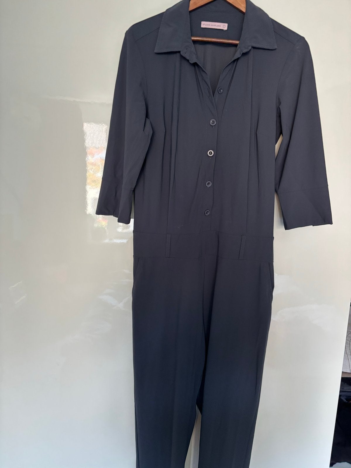 Studio Anneloes Jumpsuit Maat L met bijpassend ceintuur, Ophalen of Verzenden, Gedragen, Maat 42/44 (L), Zwart