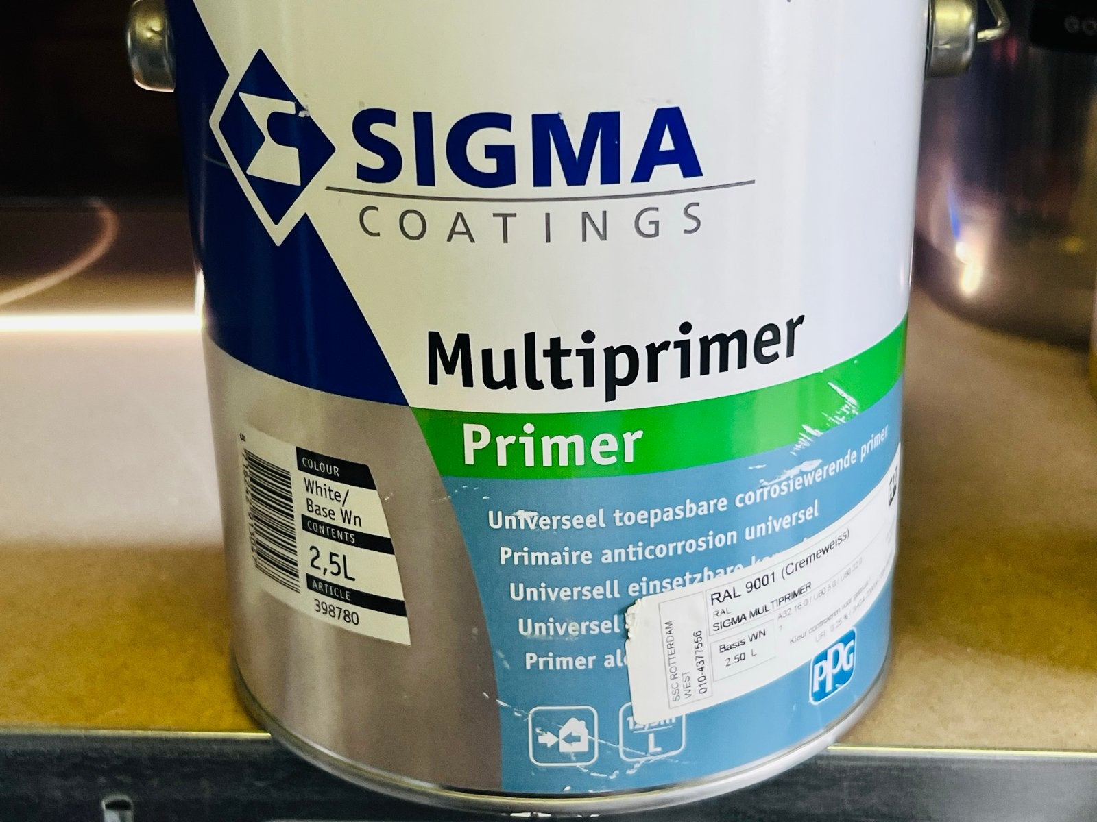 2x Sigma Multiprimer - 2,5L Wit/Basis Wn ral9001, Verzenden, Wit, Nieuw, Verf