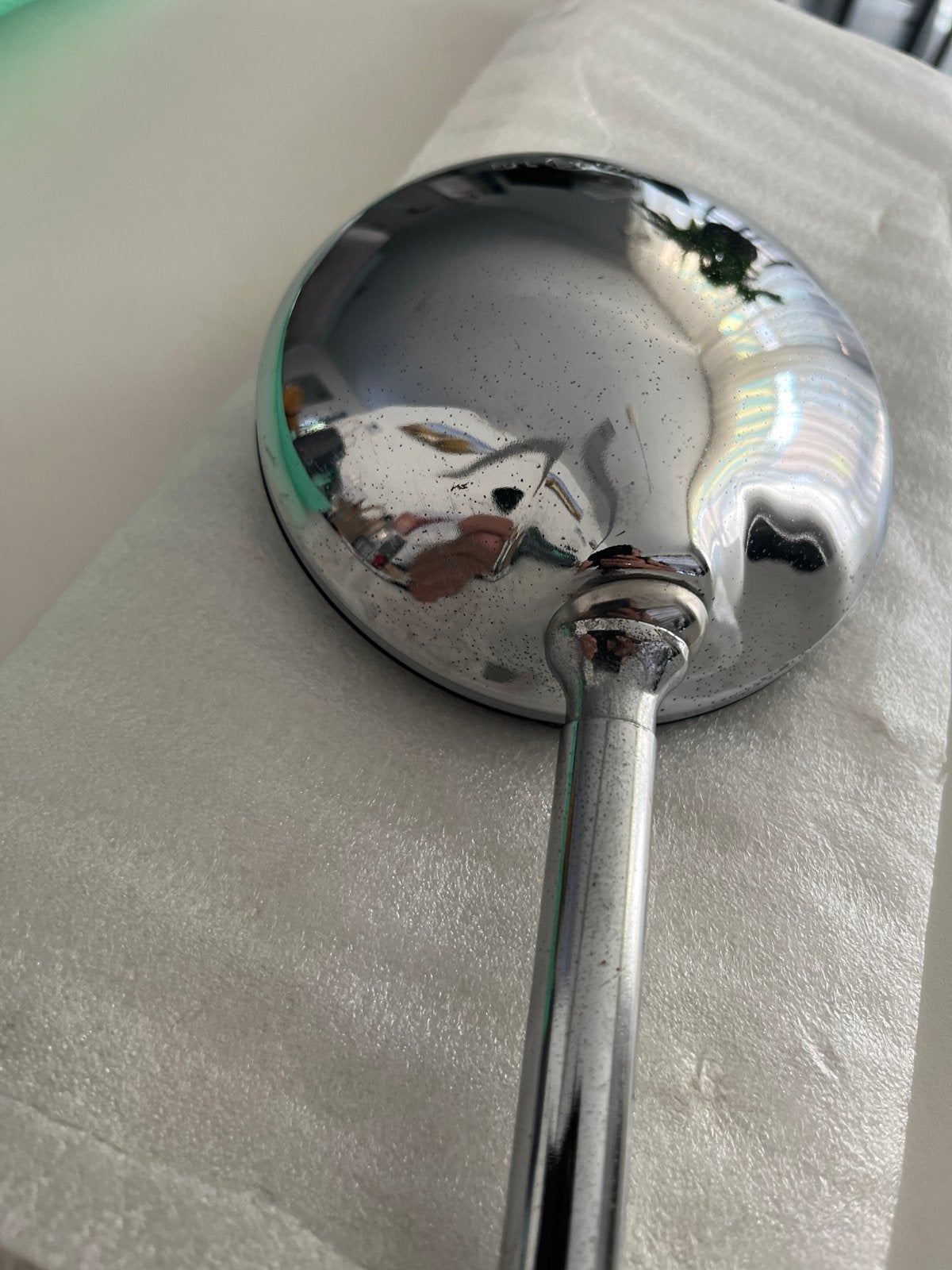 Vespa GYS GTV linker spiegel - Gebruikt met kleine vlekjes, Ophalen of Verzenden, Gebruikt, Overige typen, Vespa
