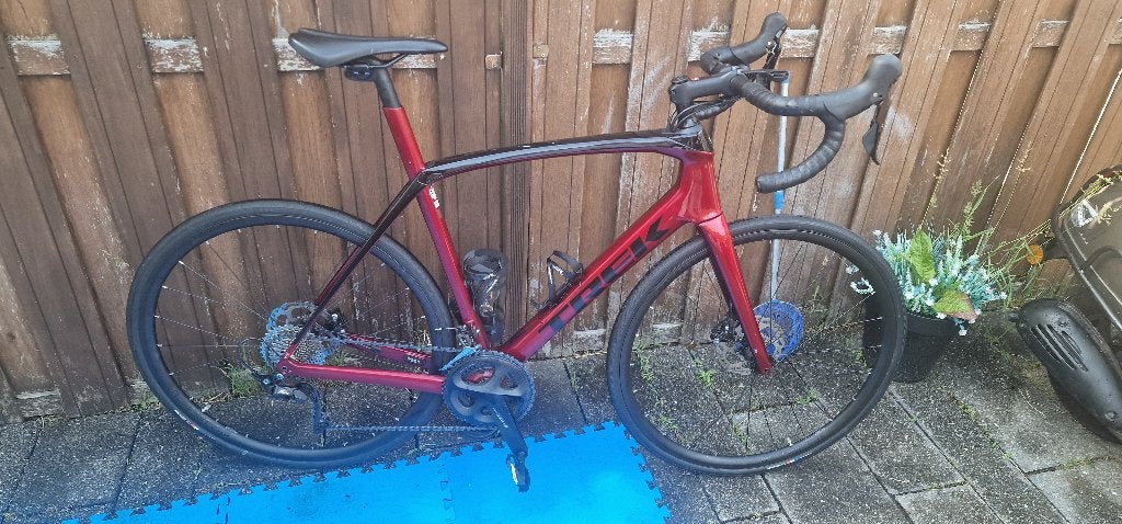 Trek Domane SL 5 (2021) maat 58 + Garmin Edge 530, Carbon, Zo goed als nieuw, 57 tot 61 cm, Meer dan 20 versnellingen