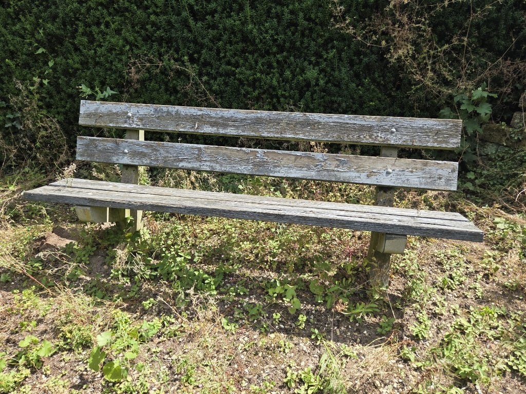 Houten parkbankje – sfeervolle tuinbank van hout, Ophalen, Gebruikt, Hout