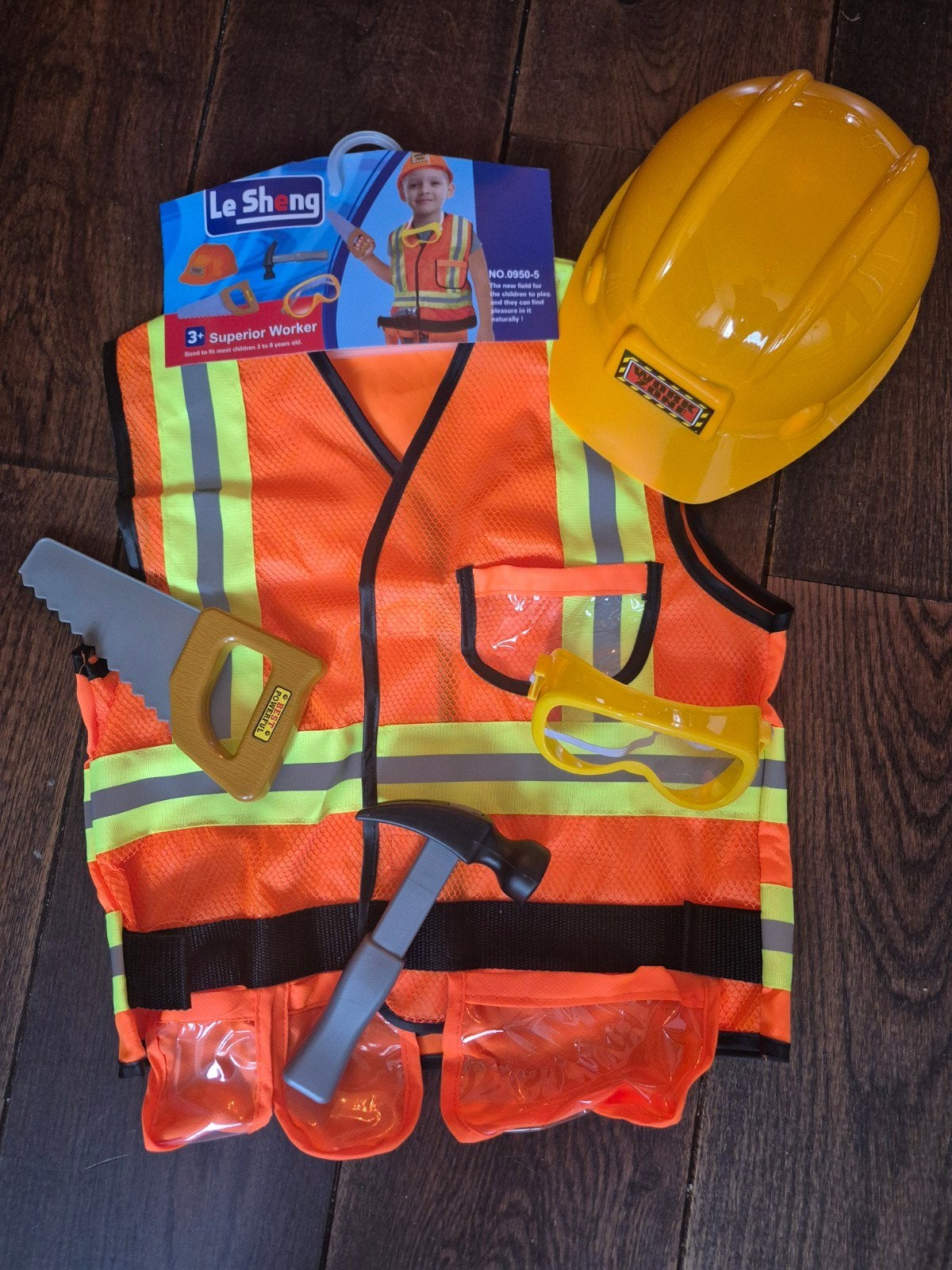 Leuke bouw verkleedkleding met accessoires (3-6 jaar), Kinderen en Baby's, Carnavalskleding en Verkleedspullen, Jongen of Meisje