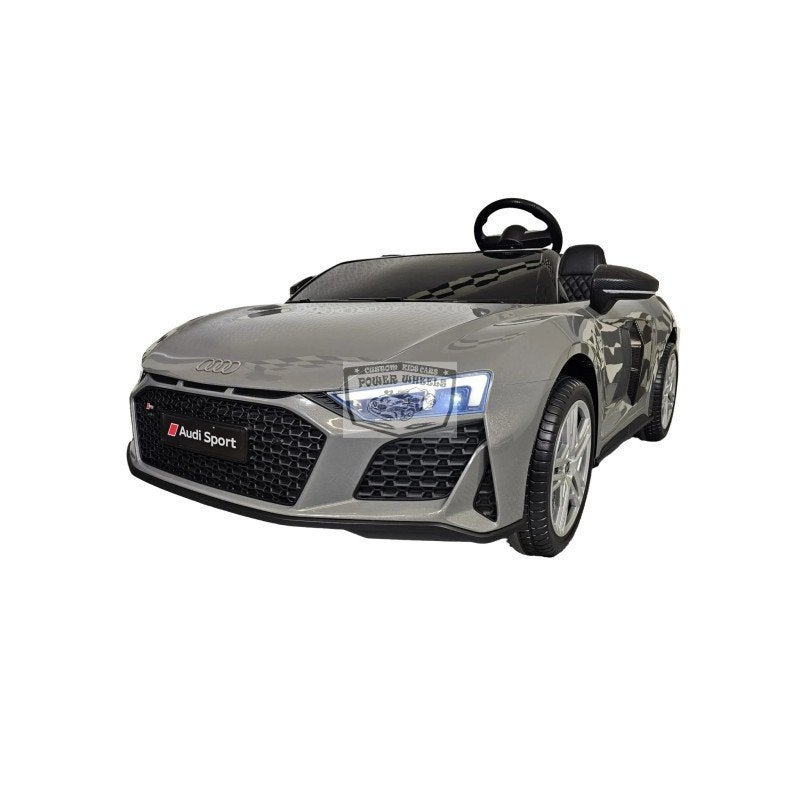 Audi R8 XXL 2 persoons 24 volt Elektrische Kinderauto grijs, Power wheels elektrische kinderauto amsterdam, Nieuw, Info@power-wheels.nl