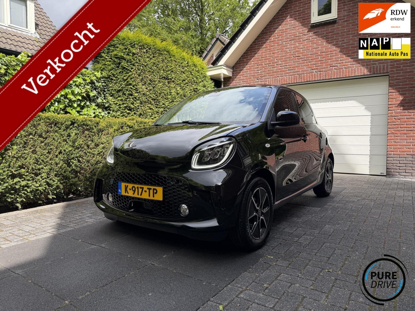 Smart forfour EQ Prime 18 kWh | Comf| Pano | Clima| Leer, Auto's, Automaat, Dealer onderhouden, Achterwielaandrijving, Gebruikt