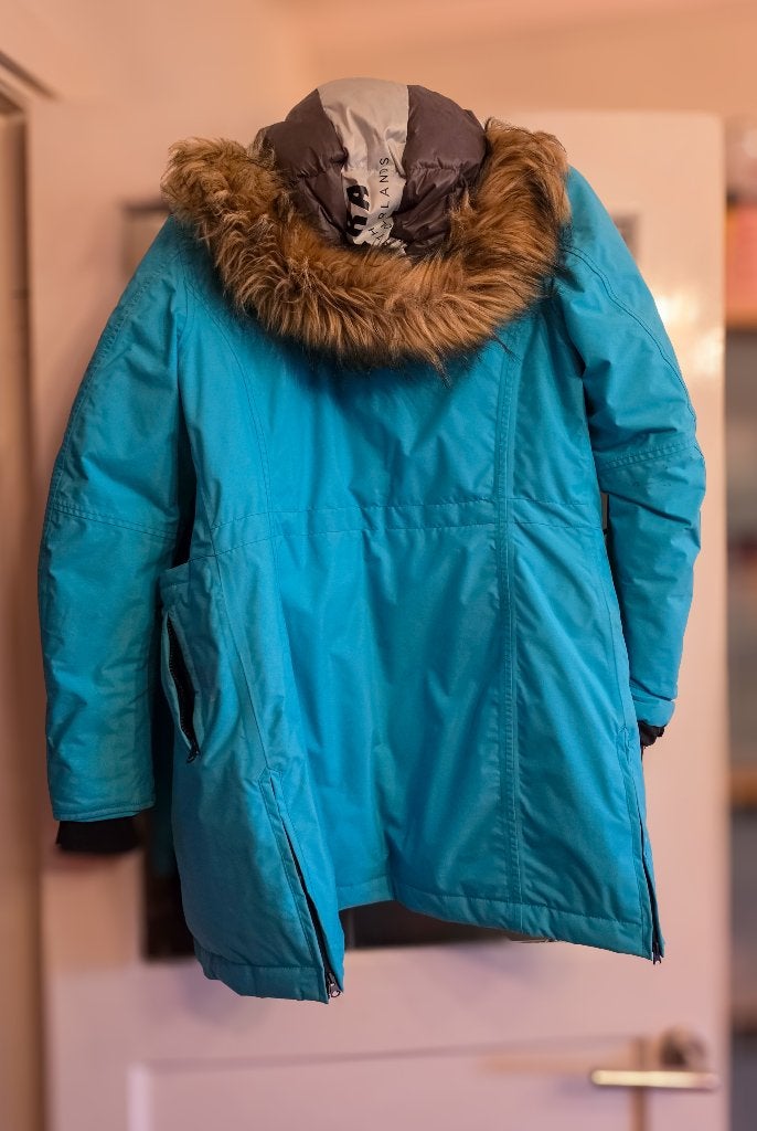Gaastra lichtblauwe donzen winterjas dames maat m, Gaastra, Blauw, Zo goed als nieuw, Ophalen